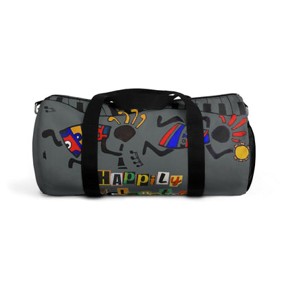 Afro Music Cartoon Piano Art Handcrafted Duffel Bag - Musician Gift, Travel Bag, Music Lover Gym Bag