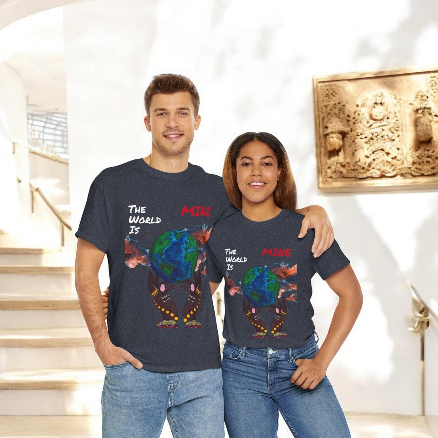 Galaxy Graphic Unisex Tee - Handcrafted Space Shirt, Cosmic Universe Top