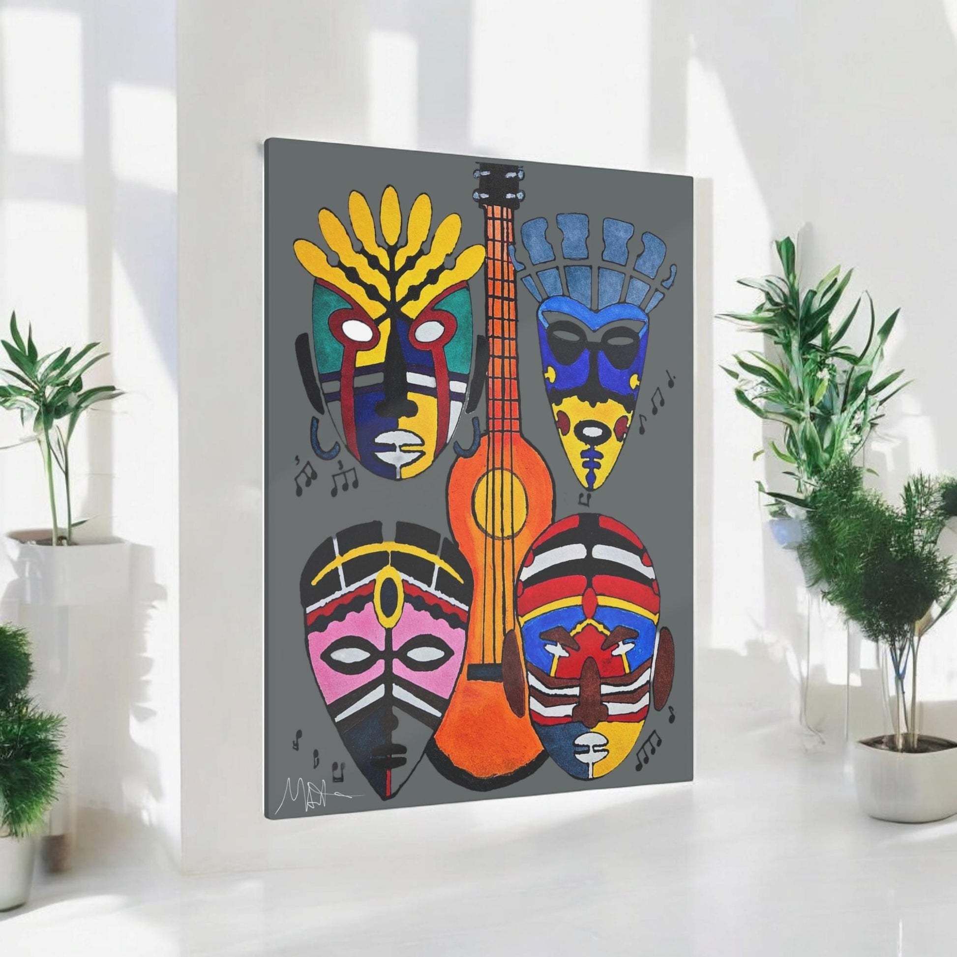 Tribal Mask Acrylic Prints, Wall Art Decor, Native American Artwork, Home Office Decor, Unique Gift Ideas